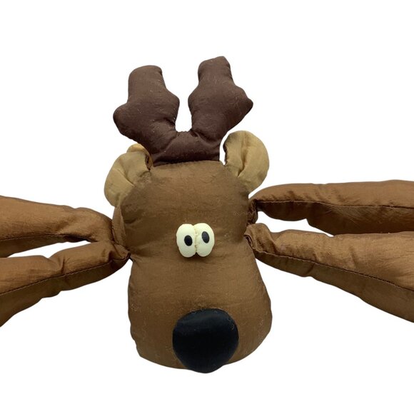 Vtg Rodney Reindeer Plush Stuffed Animal Hallmark Nylon 17" Parachute Material - Picture 5 of 6